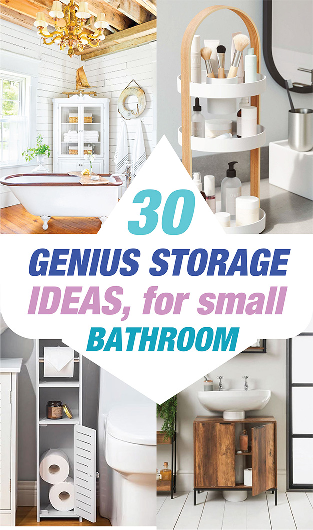 30 Clever Bathroom Storage Hacks for Small Spaces – Blissful Vines