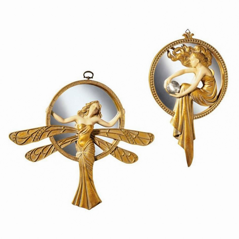 Dragonfly Lady Art Deco Mirror Mythical
