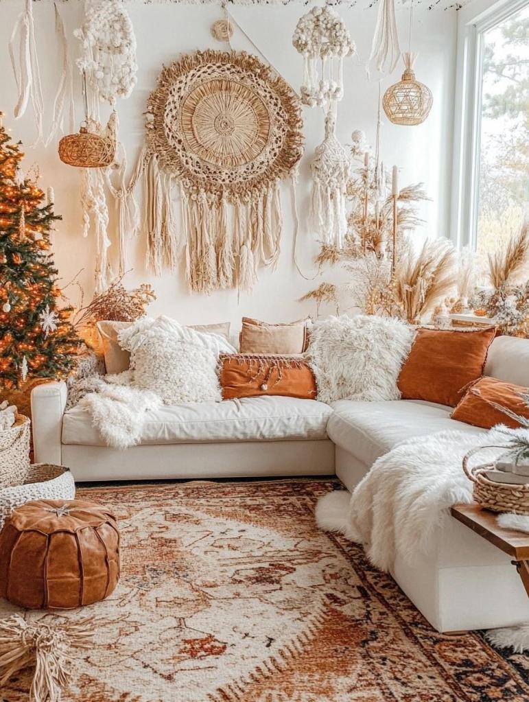 Easy Boho Christmas Decor Ideas