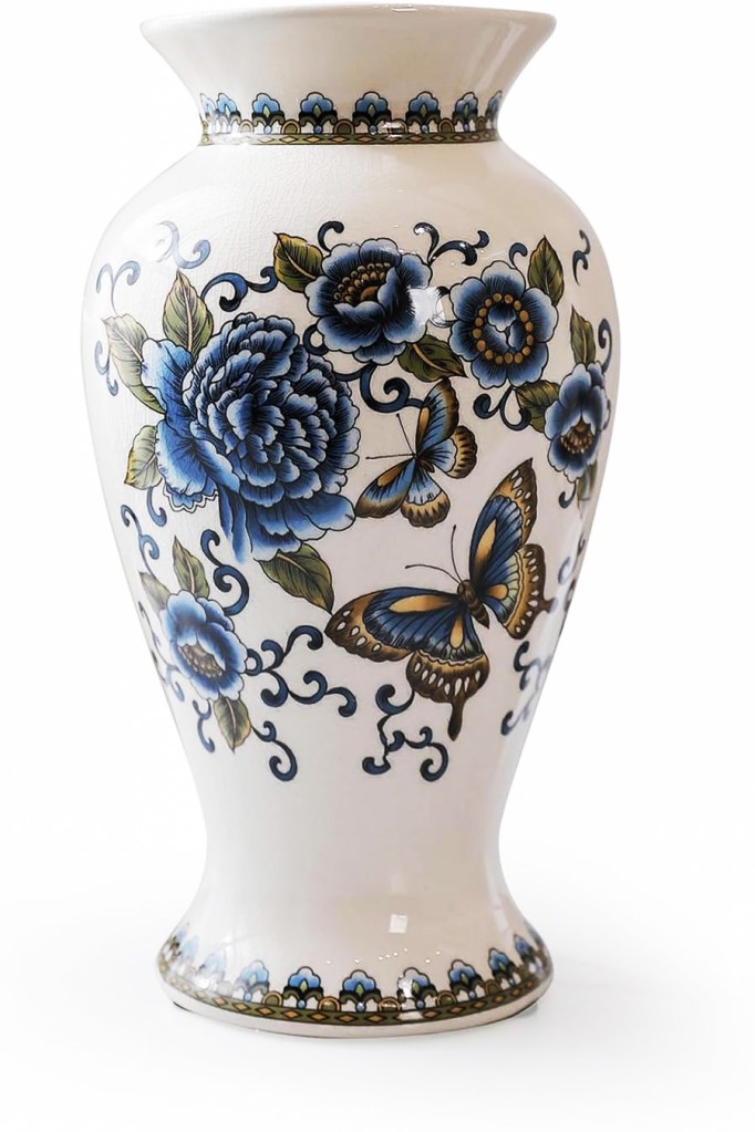 butterfly motif chinese vase on amazon