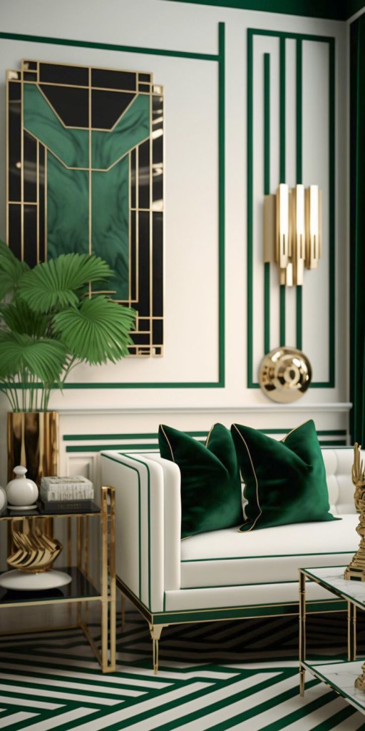 Art Deco Porcelain Tiles Geometric Art Work