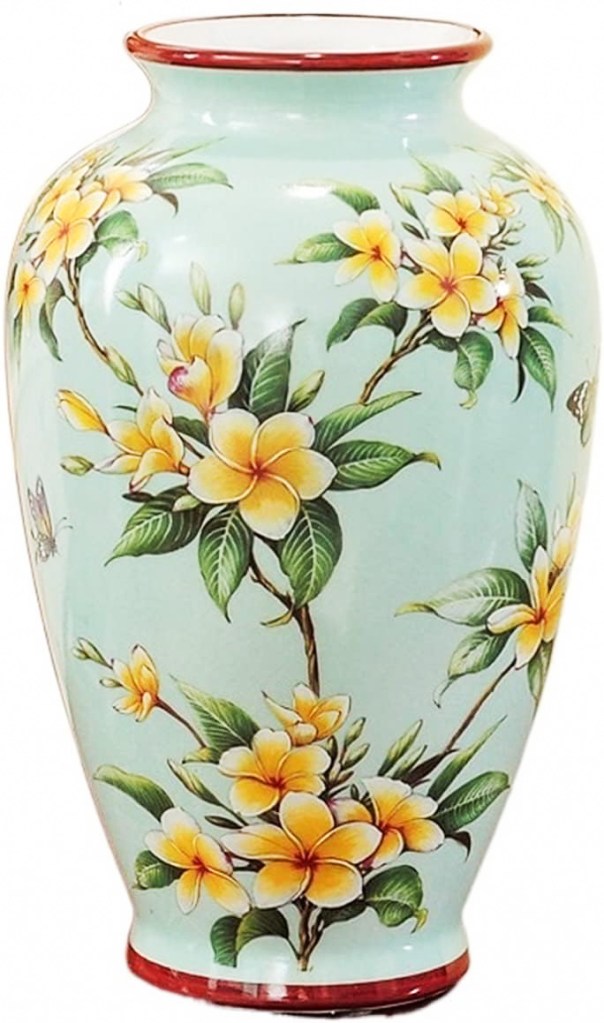jasmine flower motif chinese vase