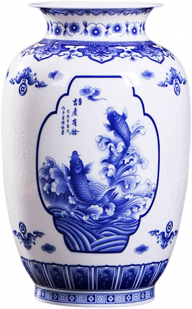 koi fish motif carp chinese vase on amazon