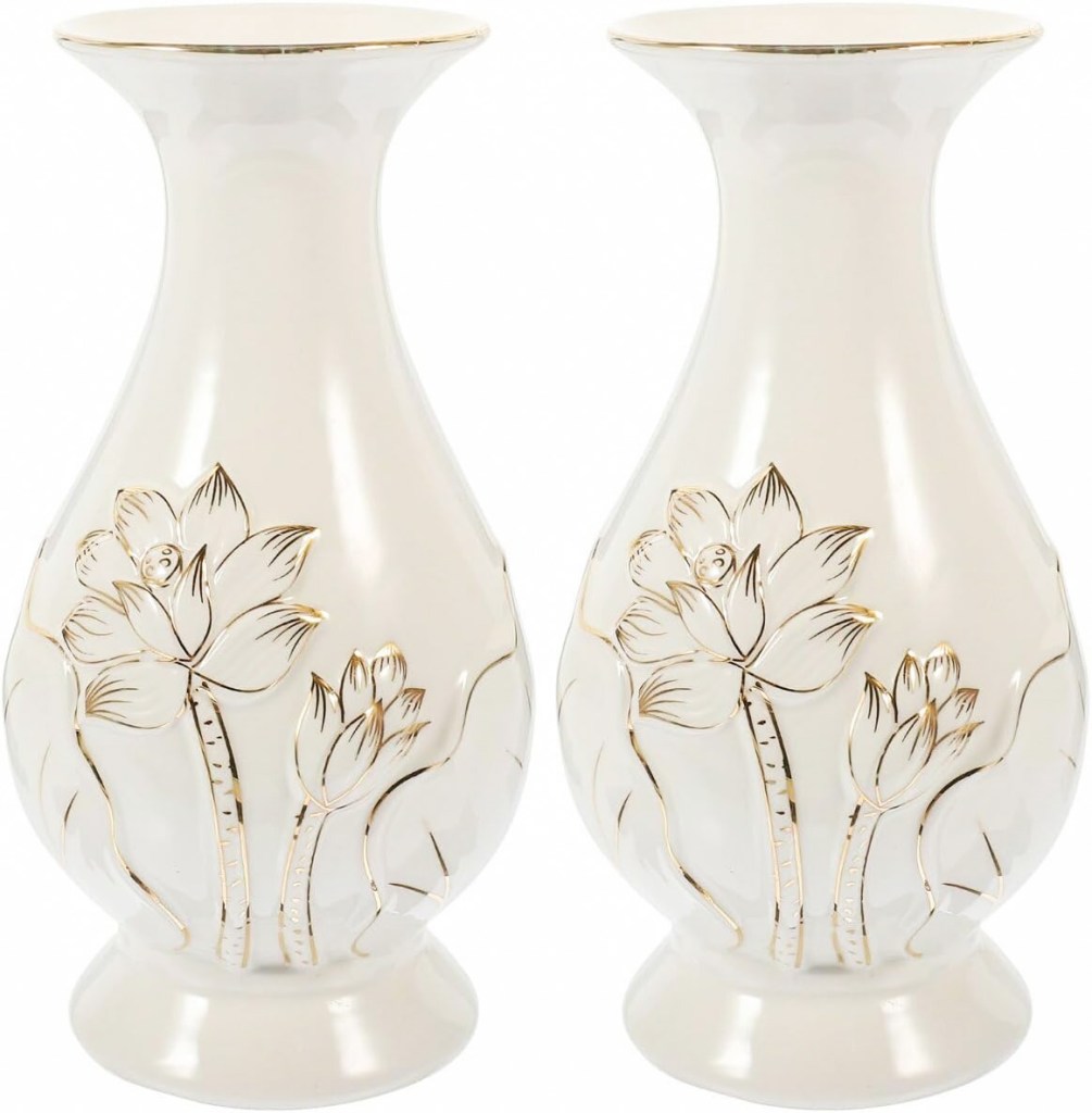 white lotus motif chinese vase on amazon