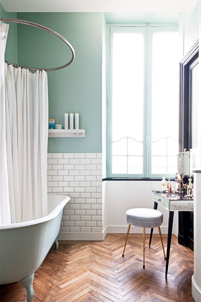 make up vanity in the bathroom