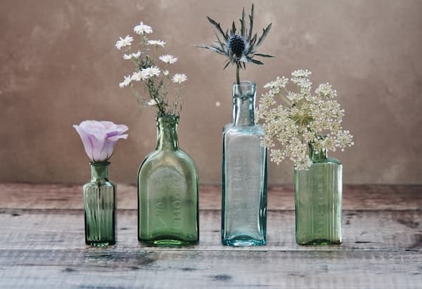 Recycled Perfume Bottles for Easter Decoration