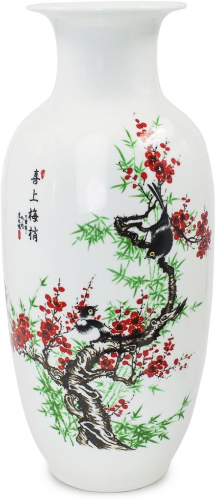 plum blossom chinese vase motif