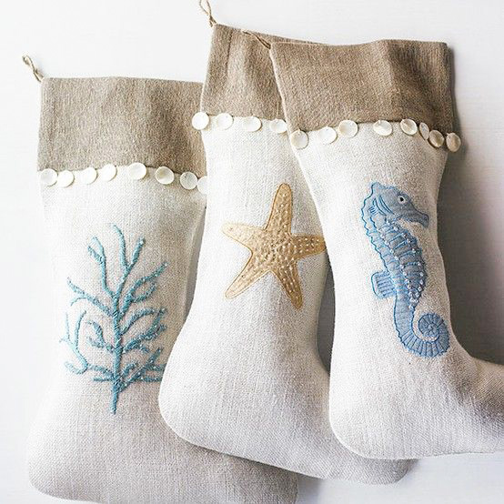 socks coastal christmas seahorse