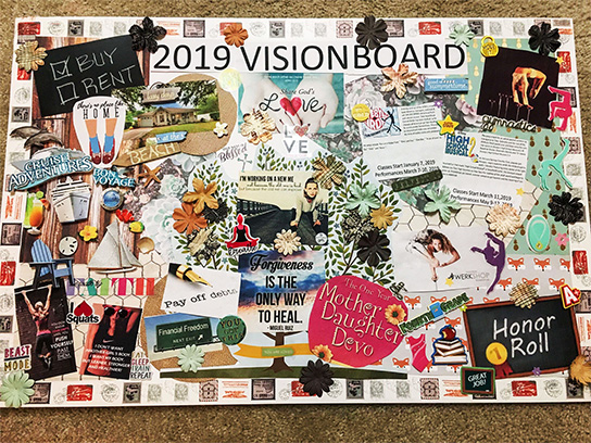 vision board for new year resolution