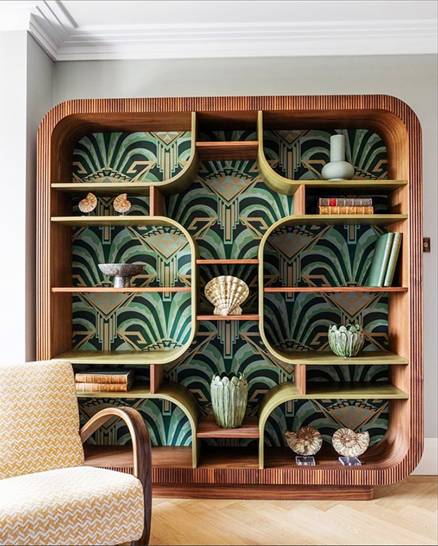 Bookcases Art Deco-Styled for living room