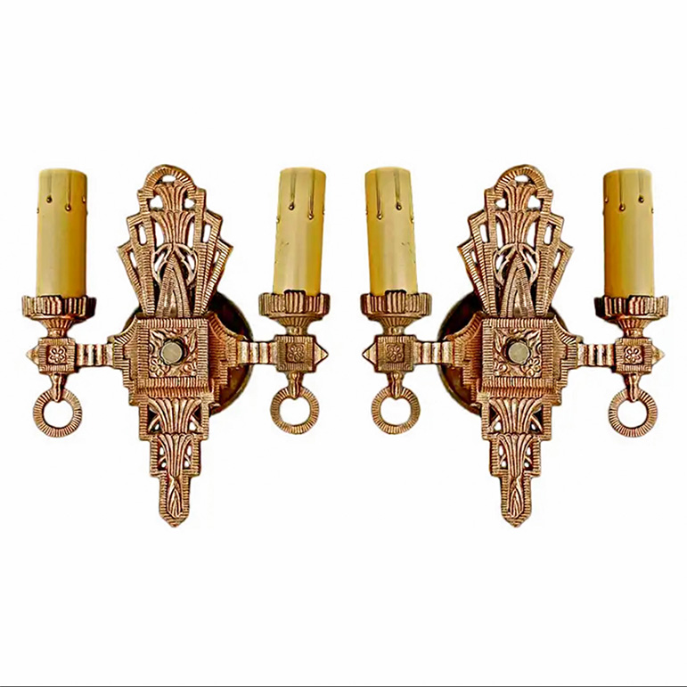 The Classic Art Deco Candle Sconces