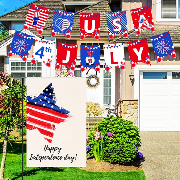 letters banners 4th of July celebration