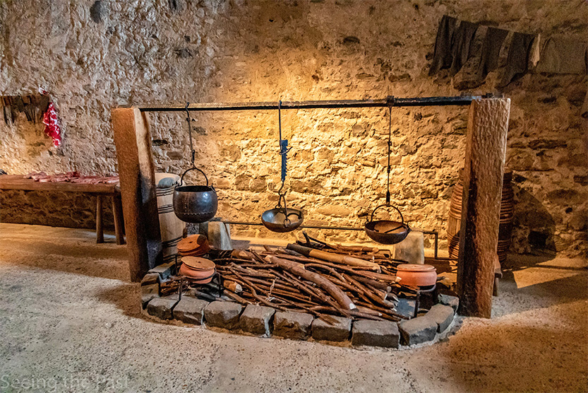 old-fashioned kitchen in middle ages