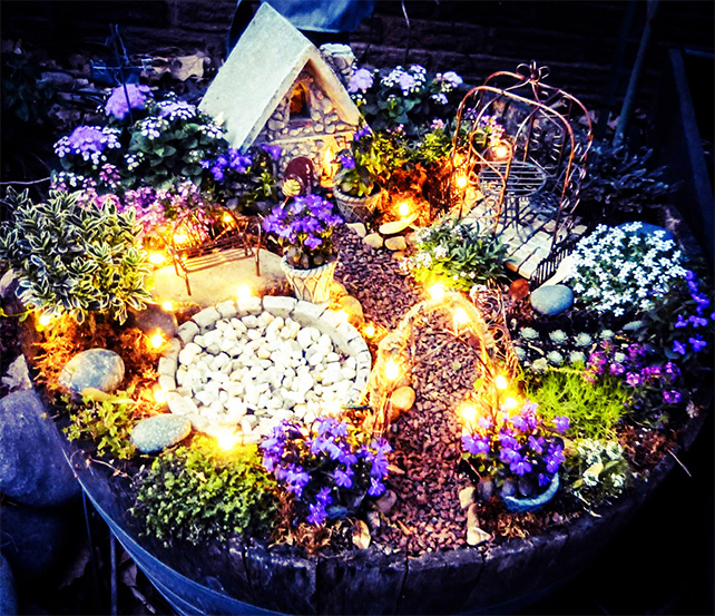 DIY St. Patrick's Day Magical Twinkle Lights Fairy Garden