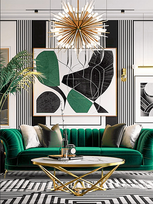 Above the Couch Pandemonium Pendant Lamp Art Deco