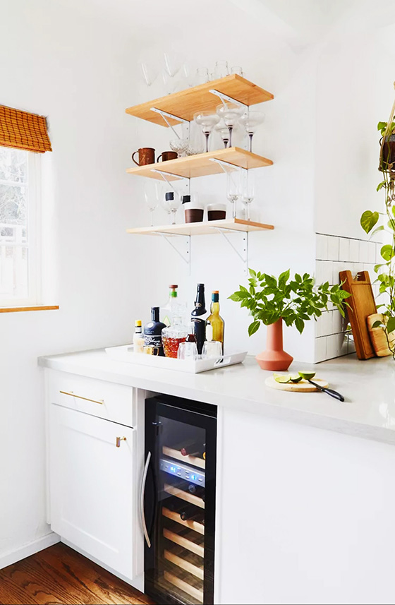 Mini Bar Set up in the kitchen