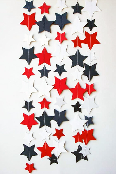 star garland decoration July 4