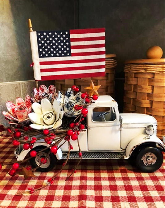 Patriot Truck inside your Room decoration for July 4