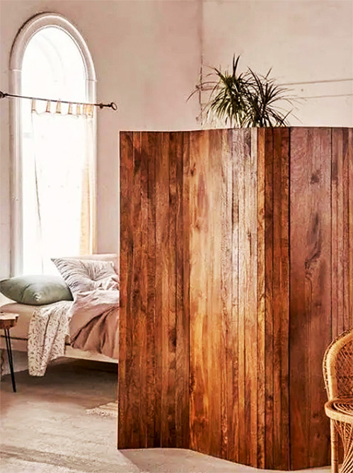 rustic wooden divider farmhouse ambience
