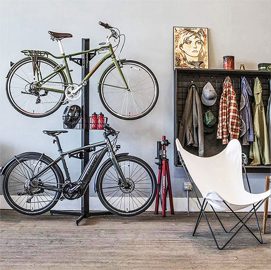 bike pole to make your apartment neat