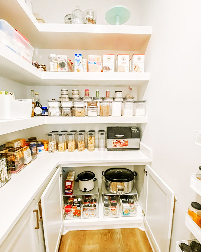 organized and clean pantry