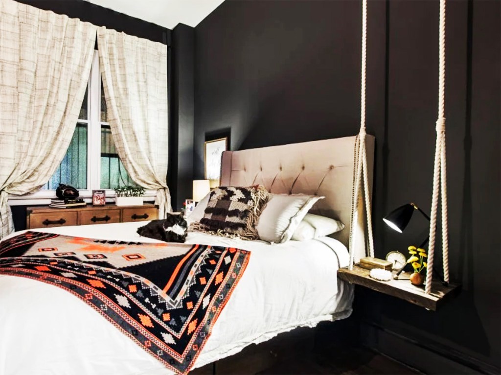 swing nightstand as table home office workspace 