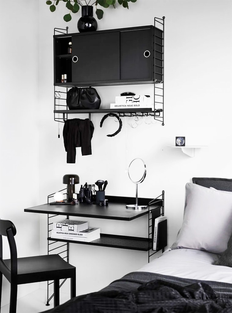 less dramatic feel home office black and white