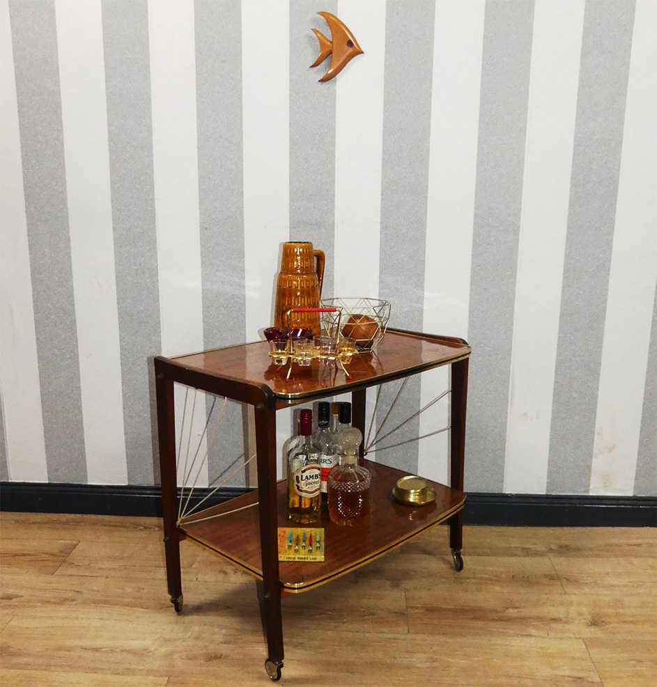 60s retro resopal bar cart