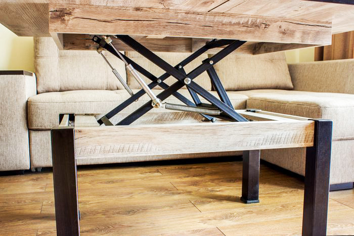 double duty coffee table for sofa workspace