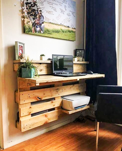 palette wall desk home office